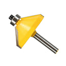 1/4" Shank 1-19/32" Cutting Diameter 45 Degree Chamfer Router Cutter Bit