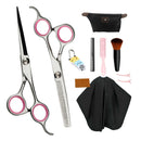 Hair Cutting Scissors Kit and Accessories Cutting/Thinning Comb Gown Clips C