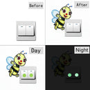 DIY Bee Diamond Painting Luminous Switch Stickers Outlet Wall Decals Decor