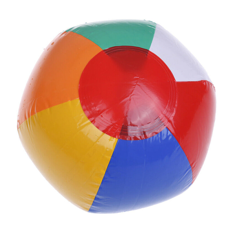 1Pc 15CM rainbow-color inflatable beach ball kid's water ME