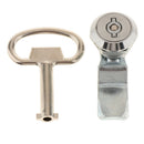 Stainless Steel Chrome Finish Cam Cylinder Lock W Key For Trailer Truck Lock