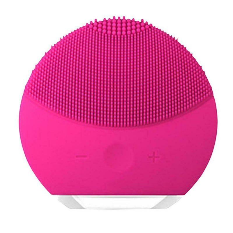 Silicone Cleanser Electric Equipment Facial Massage Brush Skin Care (Red)