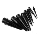 8 pcs Black Acrylic Ear Strecher Expander Taper Stretching Plug 4mm-18mm