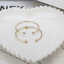 4pcs/set Fashion Women Bangle Triangle Love Twist Cactus Bracelet Jewelry