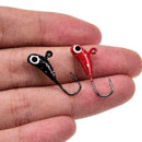 6Pcs Mini Metal Lead Winter Ice Fishing Lure Head Hook Bait 1.8cm 2.3g W2D2 F9U7