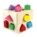 13 Holes Intelligence Baby Wooden Toys Box Geometry House Shape Cube Class TFC
