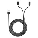 (3 Meters) 10FT 2 in 1 Multiple Charging Cord with USB C Compatiable for