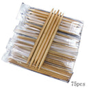 75pcs/set 15 Sizes 20cm Double Pointed Carbonized Bamboo Knitting Needles S D9W7