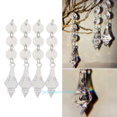 10pcs Clear Acrylic Crystal Beads Curtain Wedding Party DIY Hanging Decorations