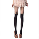 Sexy Girl Eiffel Tower Buildings Mock Knee High Stockings Tights Tattoo Leg I7S4