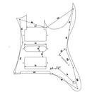 Finest HSH Electric Guitars Pickguard Plate White
