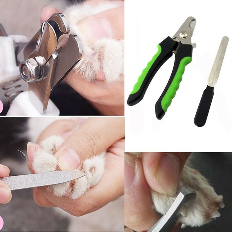 Pet Nail Clippers Nail File Dogs Cats Claw Paw Trimmer Scissor Grooming Too