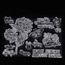 Butterflies Flower Silicone Clear Rubber Stamps Seal Scrapbooking Album Card