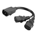 3Pieces IEC320-C14 To 2C13 Power Adapter Cord Male To Female PDU/UPS Server