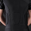 Men's Rib Protector Padded Vest Compression Shirt Training Vest with 3-Pad