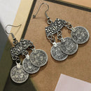 Bohemian Coin Hippie Tibetan Tribal Dangle Hook Earrings Coin Ear Stud Jewe %o