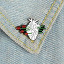 Creative Heart Rose Flower Pins Brooches Clothes Lapel Jacket Badges Decor A