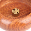 1Pcs Rosewood Incense Burner Stick Holder Bowl Shape Censer Home DecorationB Ew