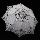 White Lace Cotton Embroidery Wedding Umbrella Bridal Parasol Photo Prop BPO