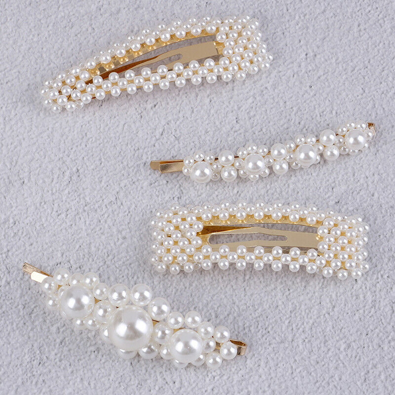 4pcs Hair Clip Beaded Hairclip Barrette Beaded Hair Accessory Hairc â„–[