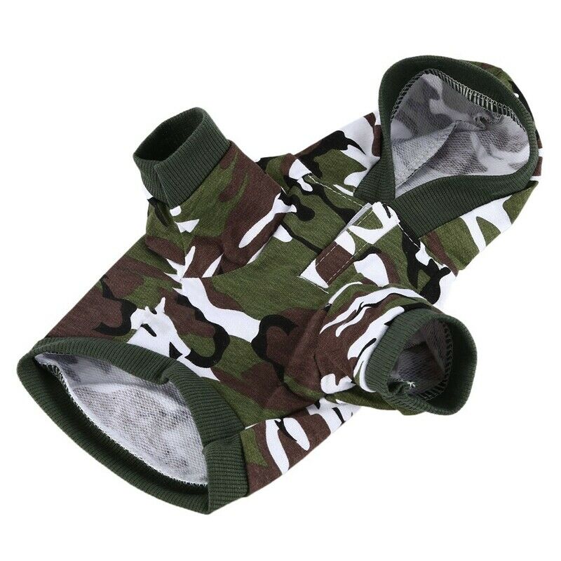 Clothing Dog Jacket with Hooded Clothes Animal Camouflage Costume (Army Gre B5C1