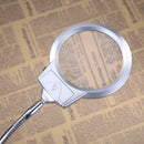 Magnifier Clip-on Lighted Table Desk LED Clamp Lamp 2x 5x Magnifying Glass