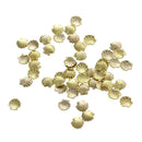 50pcs Mini Alloy Shell Beads for Nail Art Decoration Craft Golden 3mm