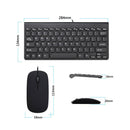 USB 2.0 Wired Mouse & Keyboard Bundles Combo Set For Gaming Office White