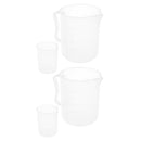 Set of 4-Pcs Cups with Scales Big & Small Measuring Cups