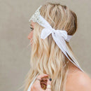Crystals Rhinestone Headband with Ribbon Headpiece Hair Accessory for Women