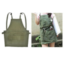 Chef Apron Canvas Shoulder Straps Adjustable Apron with Pockets, Carpenter