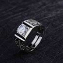 1 Pcs Elegant Diamond Men's Ring Crystal Open Rings Wedding Jewelry For Men