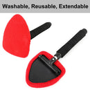 Telescopic Car Windshield Glass Cleaner Brush Wiper w/ 2 Cleaning Pads
