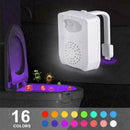 Intelligent 16-color Bathroom Toilet Night Light Human Light Body Sensor N5L1