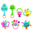 7Pcs Newborn Toddler Baby Shaking Bell Rattles Teether Toys Kids Hand Toys ME