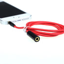 3.5mm Stereo Audio Headphone Cable Extension Cord M to F MP3 Aux Red Tide