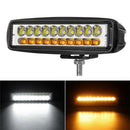 1x 6" 60W Car Top LED Offroad Work Light Bar Dual Color White & Amber JC&M