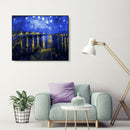 Painting By Numbers Kit DIY Night Sky Hand Painted Canvas Oil Art Picture