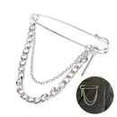 Unisex Classic Chain Pin Brooches Fashion BF Punk Hip Hop Jewelry GiftsJR