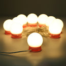 5V USB LED Makeup Mirror Light Hollywood Vanity Light 10 Bulbs Kit (Pink)
