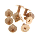 10 Pieces Brass  Feet Screw Head Purse Handbag Nailhead Stud Spike Spot