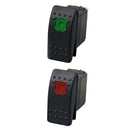 1 Pair 12V 20A / 10A 24V Car Boat 3Pin SPST Switch with Red and Green Light