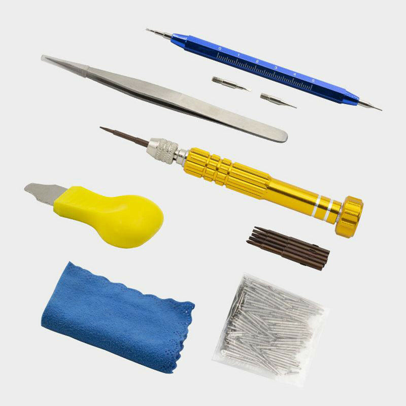 185xWatch Repair Tool Kit  with Carrying Case Watchmaker Battery Change Tools