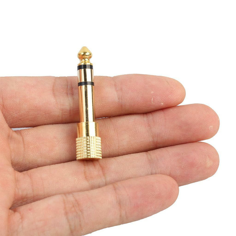 4X 6.35mm Plug to 3.5mm M/F Audio Adapter Converter Connector for Headphone