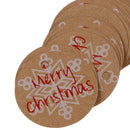 100PCS Merry Christmas Kraft Paper Gift Tags with Jute Twine DIY Crafts TaYT TEU