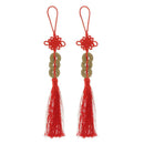 Qing Dynasty Red Chinese Knot Luck Coins Wealth Home Decor Ornament style 9