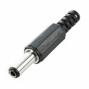 20 Pcs Black 2.5mm x 5.5mm DC Power Male Plug Jack Adapter