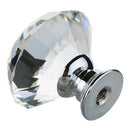 16PCS Crystal Glass Door Knobs Clear Pull Handle Zinc Alloy with Screw for  Y4I2