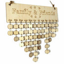 Family&Friends Hanging Calendar Wooden Board Birthday Reminder Plaque Home