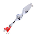 2Pcs Twisted Spinner Lures Metal Fishing Spoon Baits Jigging Sequins 14g 21g